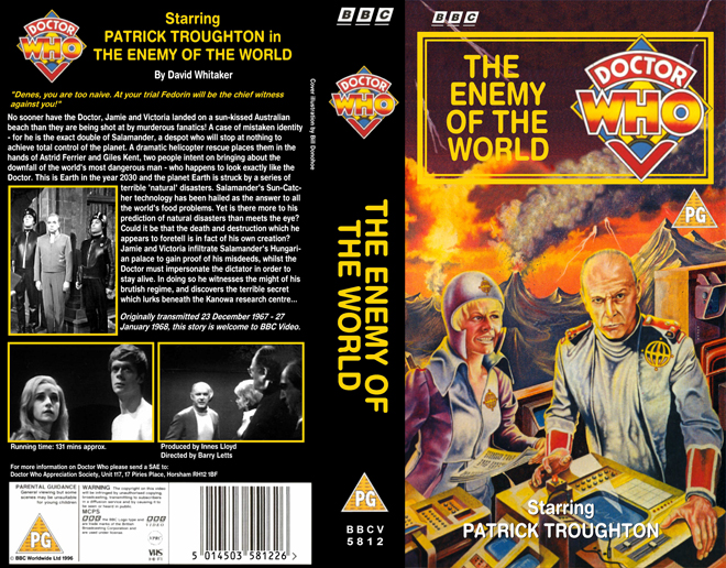 DOCTOR WHO : THE ENEMY OF THE WORLD VHS COVER