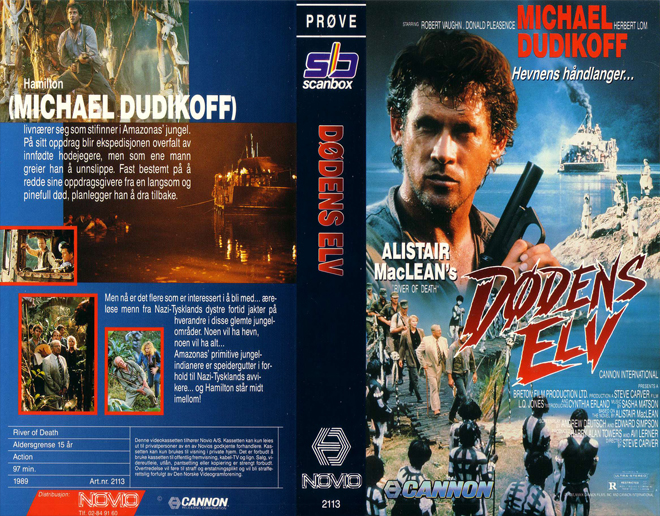 DODENS ELV, HORROR, ACTION EXPLOITATION, ACTION, HORROR, SCI-FI, MUSIC, THRILLER, SEX COMEDY, DRAMA, SEXPLOITATION, BIG BOX, CLAMSHELL, VHS COVER, VHS COVERS, DVD COVER, DVD COVERS