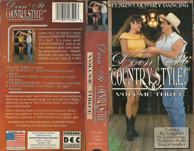 DOIN IT COUNTRY STYLE : VOLUME THREE VHS COVER