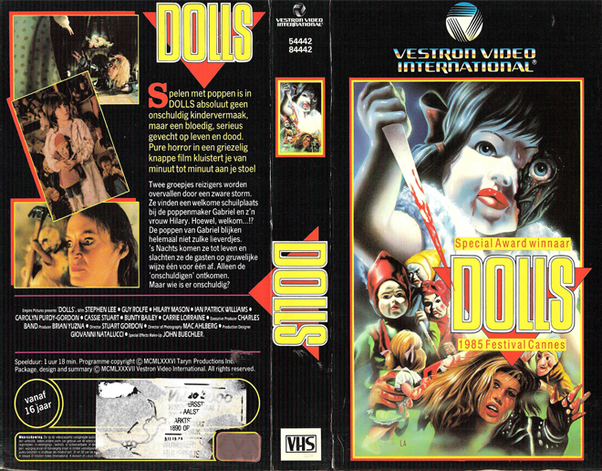 DOLLS VESTRON VHS COVER