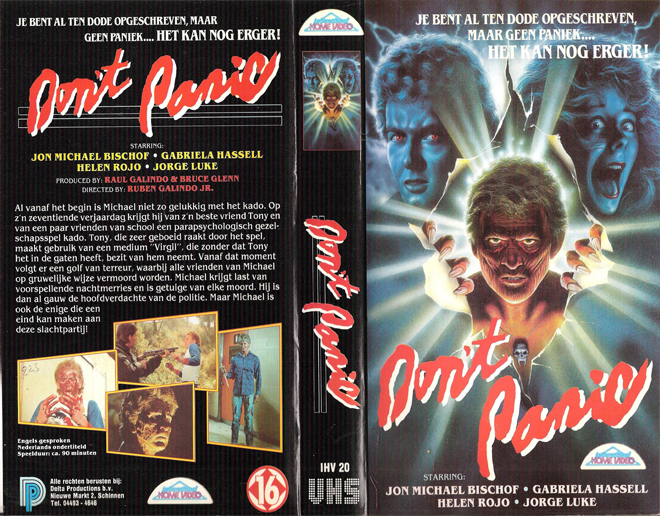 DON'T PANIC, HORROR, SCI-FI, ACTION, THRILLER, DRAMA, VHS COVER, VHS COVERS
