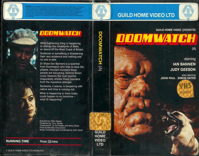 DOOMWATCH VHS COVER