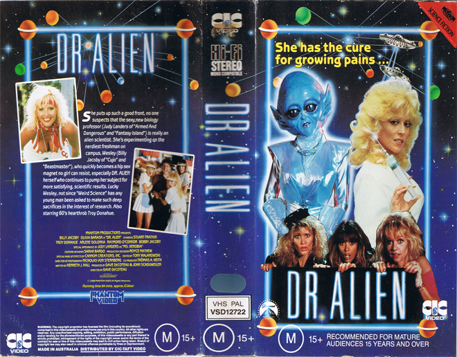 DR ALIEN CIC VIDEO VHS COVER