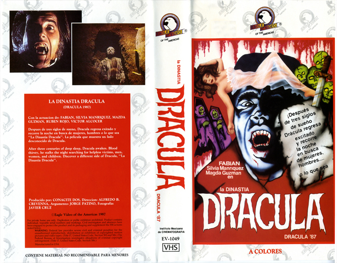 DRACULA 87 VHS COVER