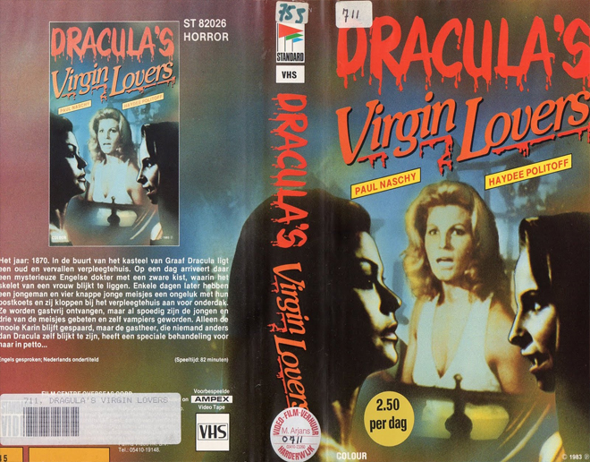 DRACULAS VIRGIN LOVERS VHS COVER