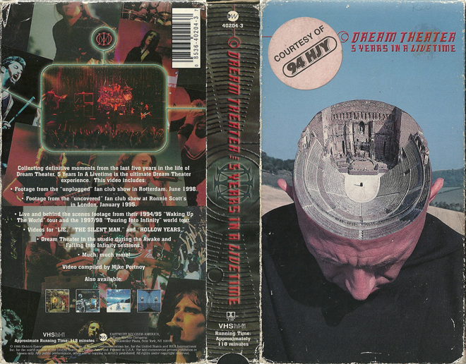 DREAM THEATER : 5 YEARS IN A LIVE TIME, ACTION VHS, HORROR VHS, BLAXPLOITATION VHS, HORROR, ACTION EXPLOITATION, SCI-FI, MUSIC, SEX COMEDY, DRAMA, SEXPLOITATION, BIG BOX, CLAMSHELL, VHS COVERS, DVD COVER, VHS COVER, DVD COVERS