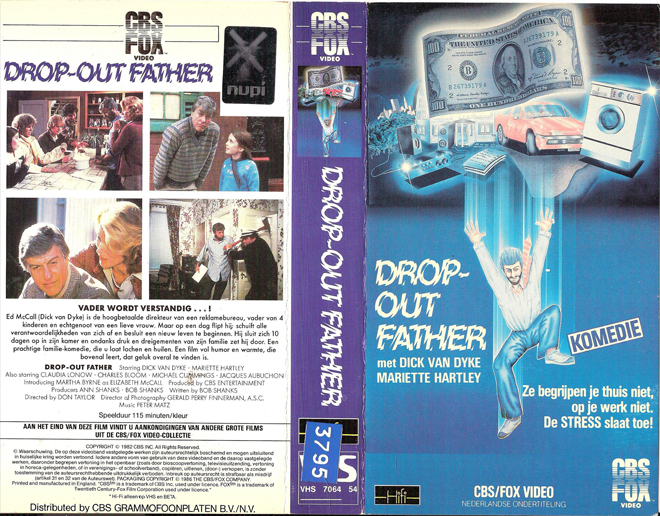 DROP OUT FATHER DICK VAN DYKE VHS COVER