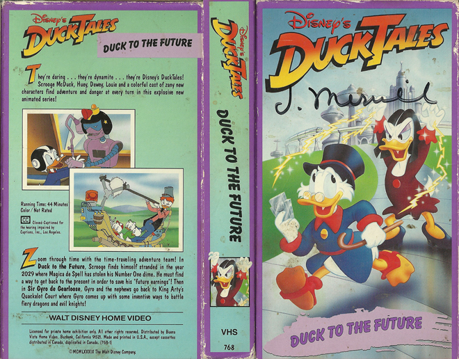 DUCK TALES : DUCK TO THE FUTURE VHS COVER, VHS COVERS