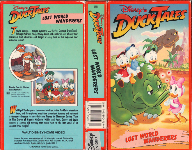 DUCK TALES : LOST WORLD WANDERERS VHS COVER