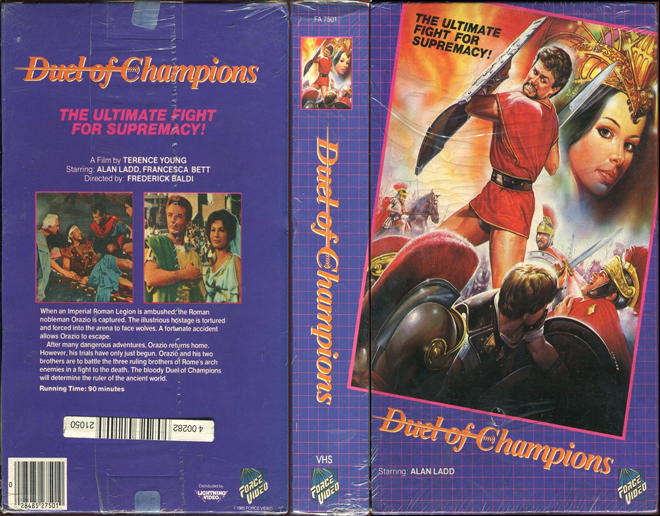 DUEL OF CHAMPIONS, VIDEO GEMS, ACTION VHS COVER, HORROR VHS COVER, BLAXPLOITATION VHS COVER, HORROR VHS COVER, ACTION EXPLOITATION VHS COVER, SCI-FI VHS COVER, MUSIC VHS COVER, SEX COMEDY VHS COVER, DRAMA VHS COVER, SEXPLOITATION VHS COVER, BIG BOX VHS COVER, CLAMSHELL VHS COVER, VHS COVER, VHS COVERS, DVD COVER, DVD COVERS