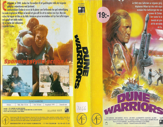 DUNE WARRIORS VHS COVER