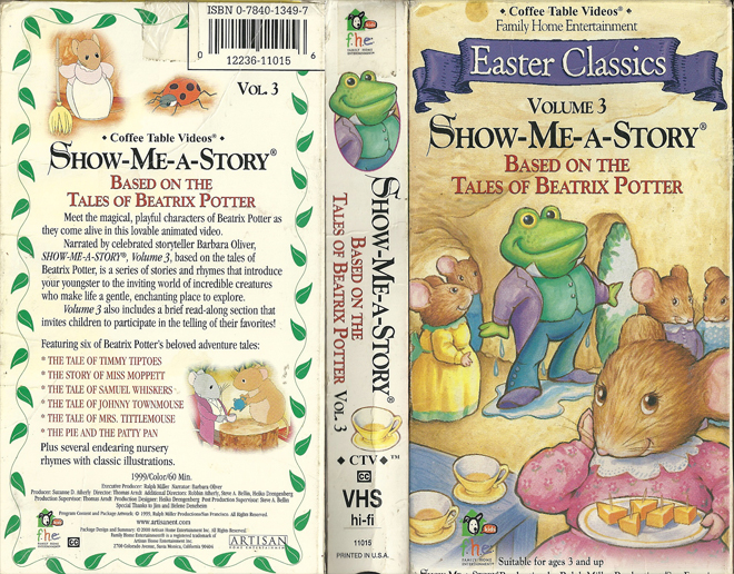 EASTER CLASSICS : VOLUME 3 SHOW ME A STORY VHS COVER