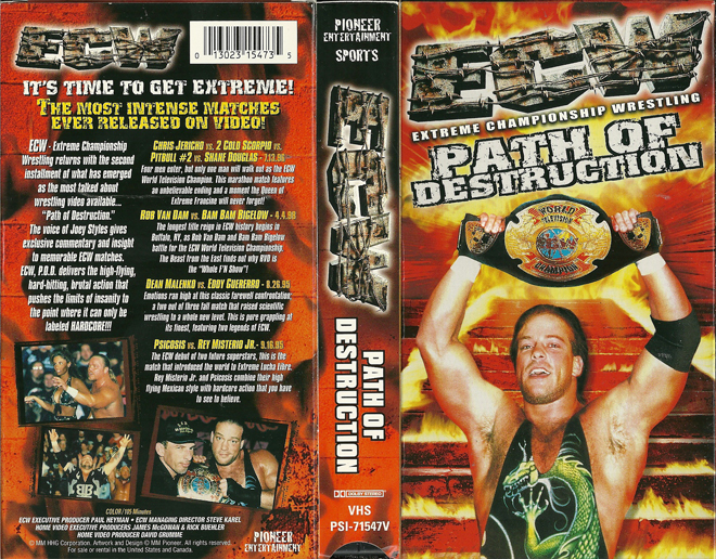 ECW PATH OF DESTRUCTION VHS COVER