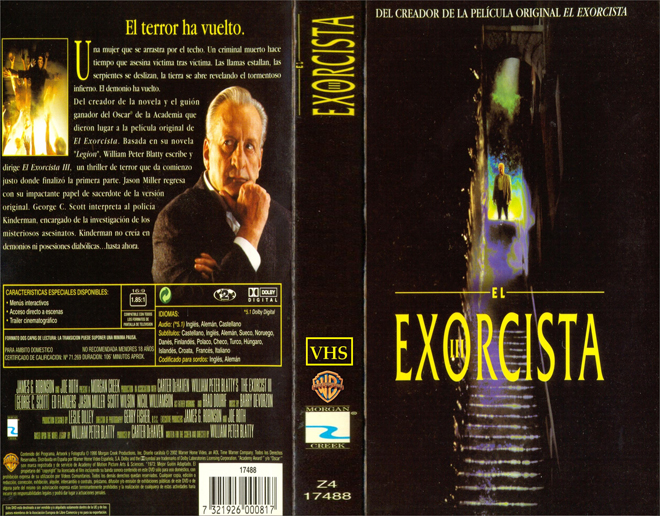 EL EXORCISTA 3 VHS COVER