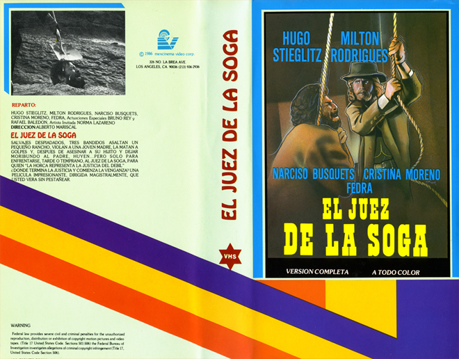 EL JUES DE LA SOGA VHS COVER, VHS COVERS