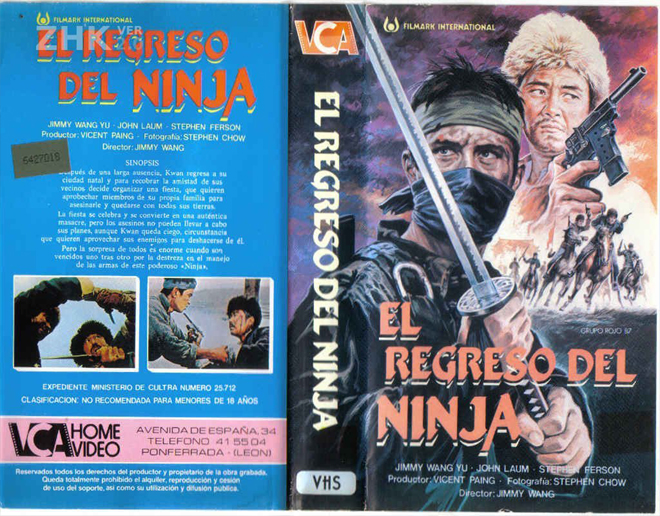 EL REGRESO DEL NINJA VHS COVER