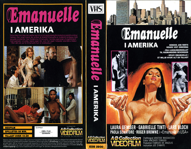 EMANUELLE I AMERIKA, ACTION VHS COVER, HORROR VHS COVER, BLAXPLOITATION VHS COVER, HORROR VHS COVER, ACTION EXPLOITATION VHS COVER, SCI-FI VHS COVER, MUSIC VHS COVER, SEX COMEDY VHS COVER, DRAMA VHS COVER, SEXPLOITATION VHS COVER, BIG BOX VHS COVER, CLAMSHELL VHS COVER, VHS COVER, VHS COVERS, DVD COVER, DVD COVERS