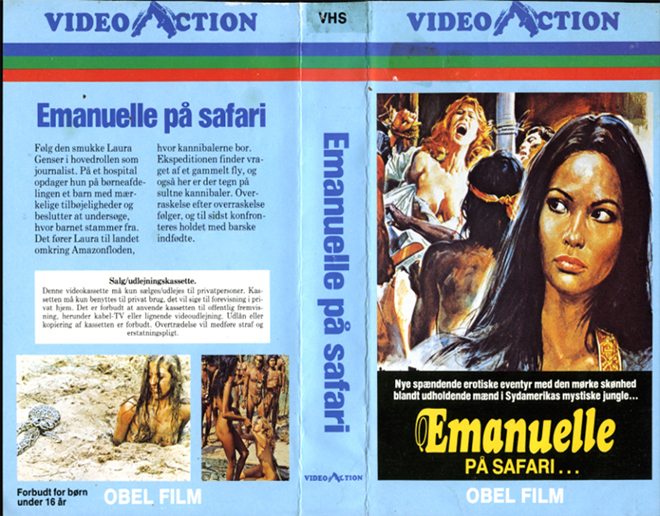 EMANUELLE PA SAFARI, ACTION VHS COVER, HORROR VHS COVER, BLAXPLOITATION VHS COVER, HORROR VHS COVER, ACTION EXPLOITATION VHS COVER, SCI-FI VHS COVER, MUSIC VHS COVER, SEX COMEDY VHS COVER, DRAMA VHS COVER, SEXPLOITATION VHS COVER, BIG BOX VHS COVER, CLAMSHELL VHS COVER, VHS COVER, VHS COVERS, DVD COVER, DVD COVERS