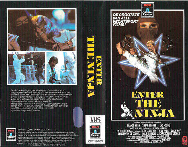 ENTER THE NINJA, BIG BOX, HORROR, ACTION EXPLOITATION, ACTION, HORROR, SCI-FI, MUSIC, THRILLER, SEX COMEDY, DRAMA, SEXPLOITATION, VHS COVER, VHS COVERS, DVD COVER, DVD COVERS