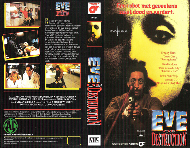 EVE OF DESTRUCTION EXCALIBUR VHS COVER