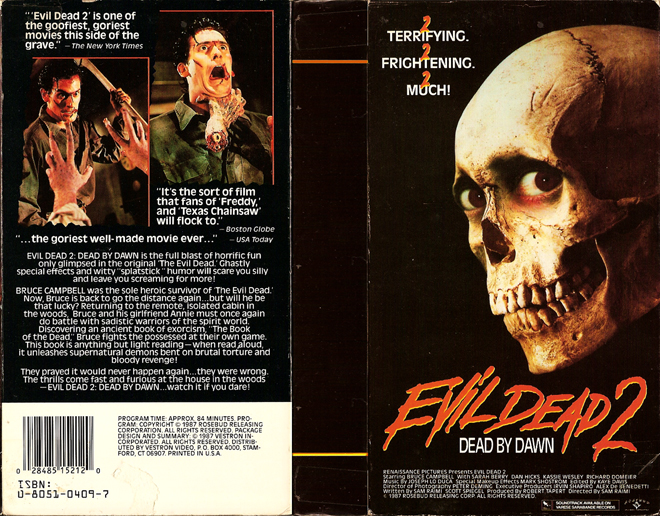 EVIL DEAD 2 VHS COVER