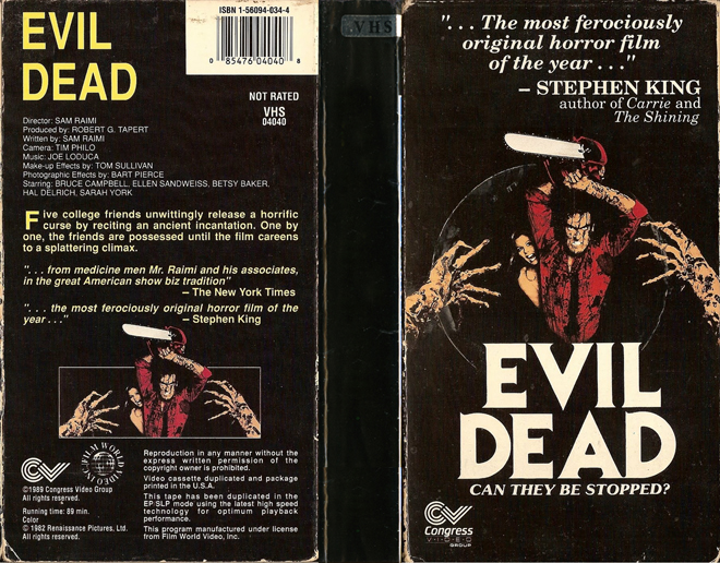 EVIL DEAD CONGRESS VIDEO VHS COVER