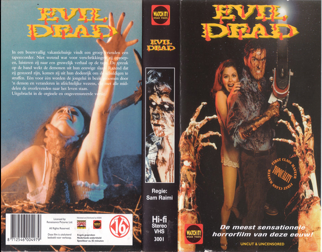 EVIL DEAD GERMAN VHS COVER