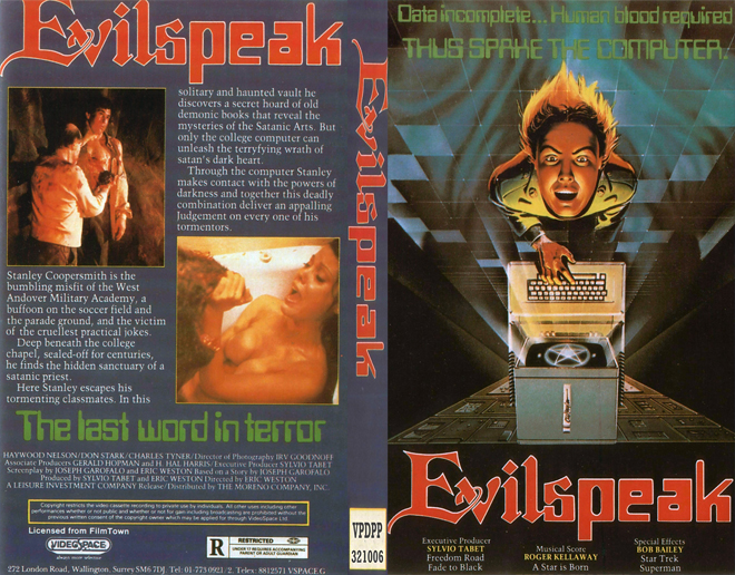 EVILSPEAK VHS COVER