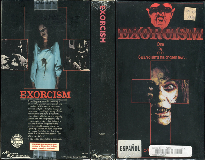 EXORCISM SPANISH VHS COVER, VHS COVERS