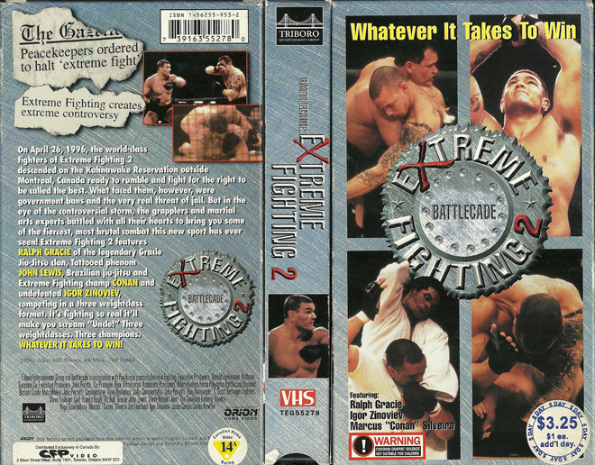 EXTREME FIGHTING 2 VHS COVER