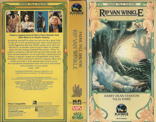 FAERIE TALE THEATRE : RIP VAN WINKLE VHS COVER