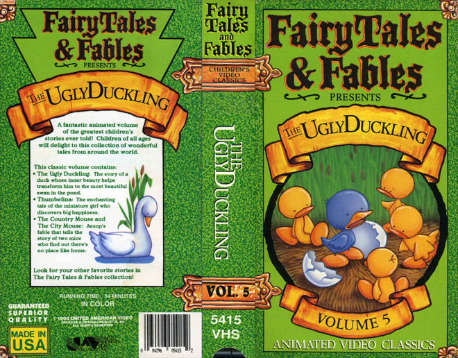 FAIRY TALES AND FABLES PRESENTS THE UGLY DUCKLING, VHS COVERS - SUBMITTED BY GEMIE FORD