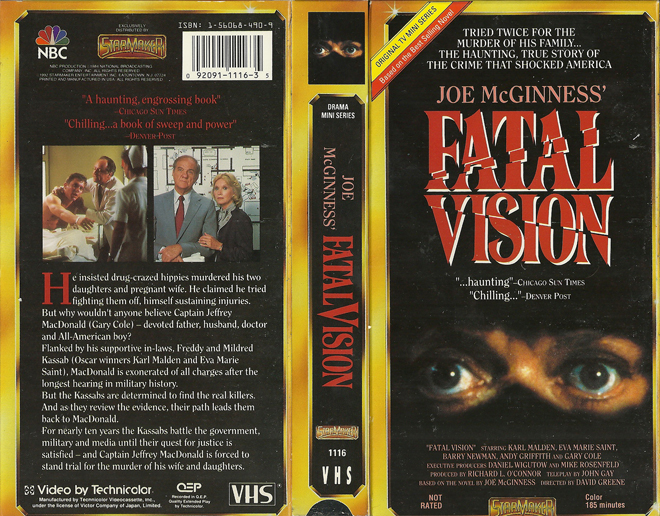 FATAL VISION STARMAKER VHS COVER, VHS COVERS
