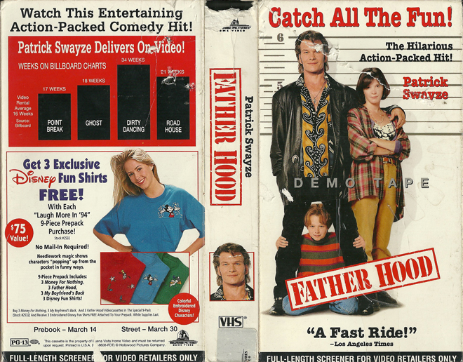 FATHER HOOD : FULL LENGTH SCREENER FOR VIDEO RETAILERS ONLY VHS COVER