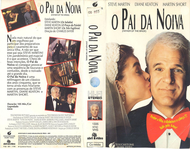 FATHER OF THE BRIDE (O PAI DA NOIVA) VHS COVER