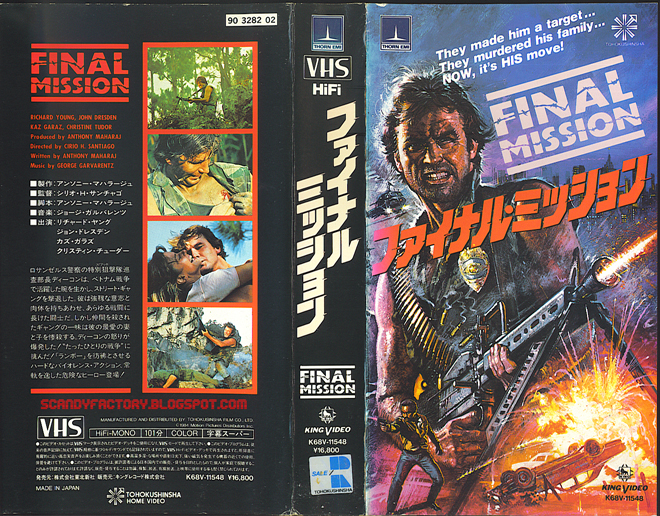 FINAL MISSION, BIG BOX, HORROR, ACTION EXPLOITATION, ACTION, HORROR, SCI-FI, MUSIC, THRILLER, SEX COMEDY,  DRAMA, SEXPLOITATION, VHS COVER, VHS COVERS, DVD COVER, DVD COVERS