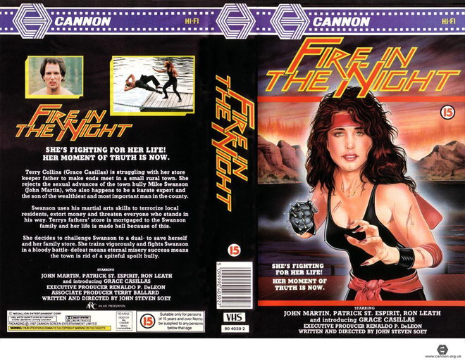 FIRE IN THE NIGHT VHS COVER