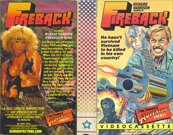 FIREBACK RICHARD HARRISON VHS COVER