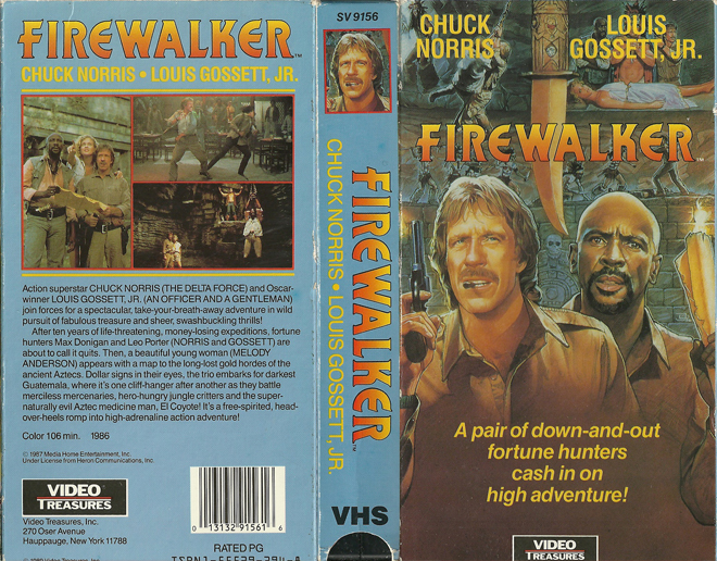FIREWALKER CHUCK NORRIS LOUIS GOSSETT JR VHS COVER