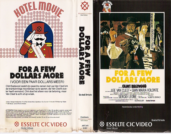 FOR A FEW DOLLARS MORE, HORROR, ACTION EXPLOITATION, ACTION, HORROR, SCI-FI, MUSIC, THRILLER, SEX COMEDY,  DRAMA, SEXPLOITATION, VHS COVER, VHS COVERS, DVD COVER, DVD COVERS