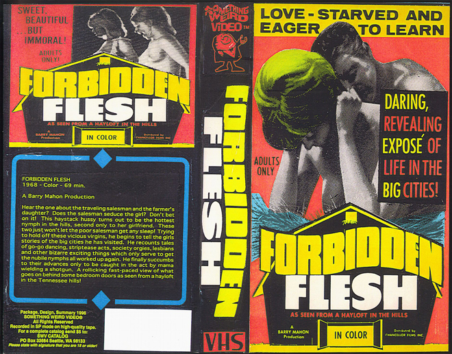 FORBIDDEN FLESH SOMETHING WEIRD VIDEO VHS COVER