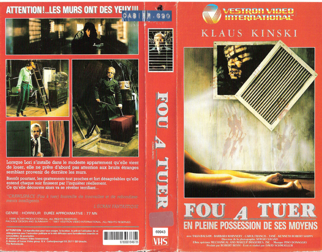 FOU A TUER VHS COVER
