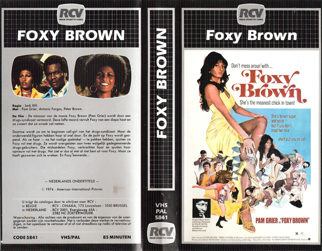 FOXY BROWN VHS COVER, VHS COVERS