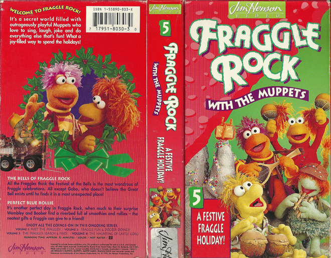 FRAGGLE ROCK A FESTIVE FRAGGLE HOLIDAY VHS COVER