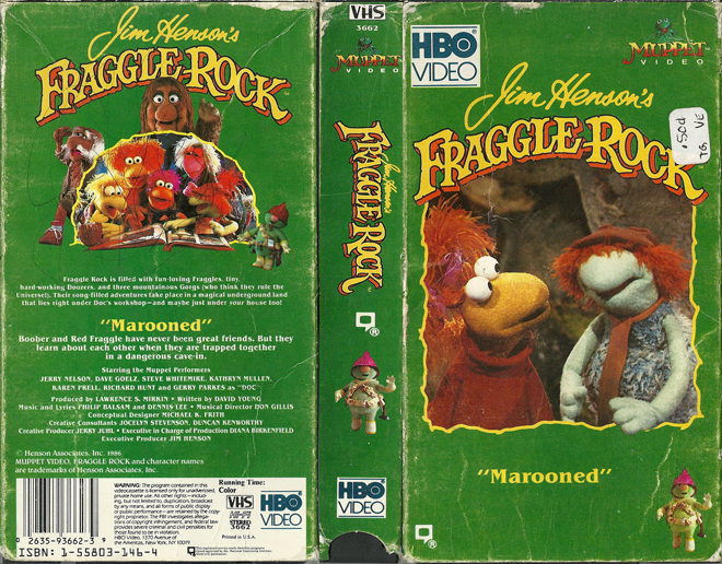 FRAGGLE ROCK - MAROONED, ACTION VHS COVER, HORROR VHS COVER, BLAXPLOITATION VHS COVER, HORROR VHS COVER, ACTION EXPLOITATION VHS COVER, SCI-FI VHS COVER, MUSIC VHS COVER, SEX COMEDY VHS COVER, DRAMA VHS COVER, SEXPLOITATION VHS COVER, BIG BOX VHS COVER, CLAMSHELL VHS COVER, VHS COVER, VHS COVERS, DVD COVER, DVD COVERS