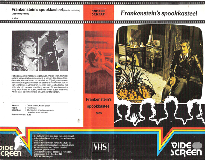 FRANKENSTEINS SPOOKKASTEEL VIDEO SCREEN FRANKENSTEINS GHOST VHS COVER