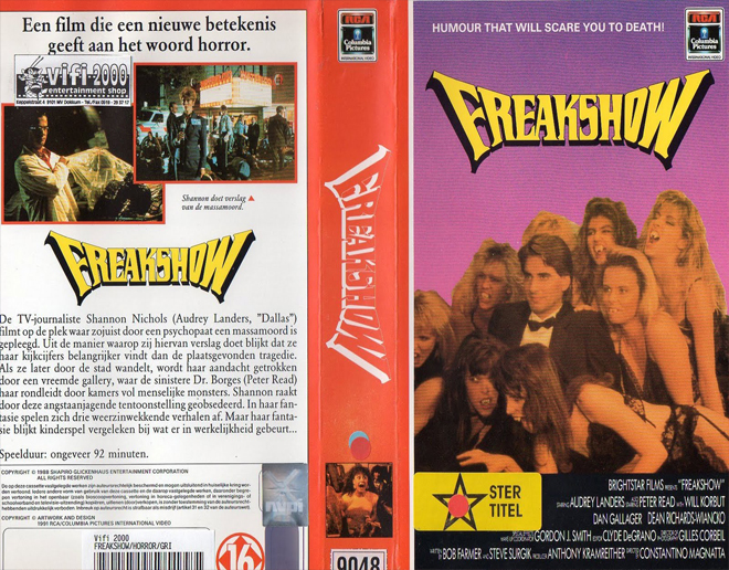 FREAKSHOW VHS COVER, VHS COVERS