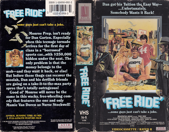FREE RIDE SEXPLOITATION VHS COVER