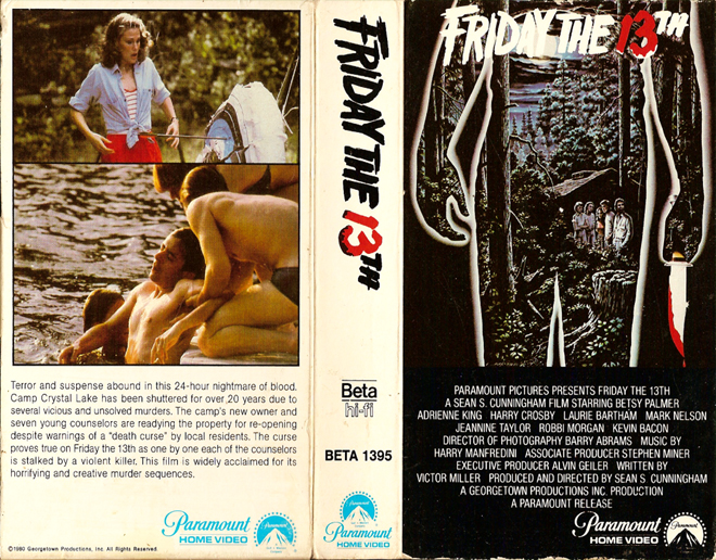 FRIDAY THE 13TH BETA VHS COVER