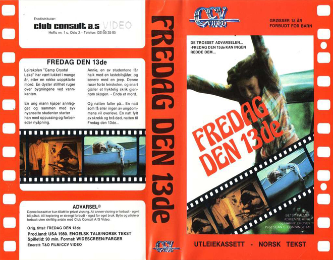 FRIDAY THE 13TH GERMAN, HORROR, ACTION EXPLOITATION, ACTION, HORROR, SCI-FI, MUSIC, THRILLER, SEX COMEDY,  DRAMA, SEXPLOITATION, VHS COVER, VHS COVERS, DVD COVER, DVD COVERS